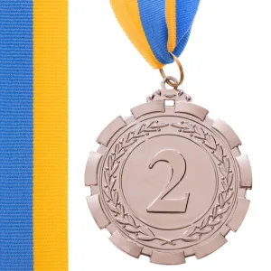 Medals with Ribbon 2nd Place 6.5 cm 38 g