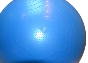 М'яч для фітнесу (фітбол) укріплений PowerPlay 4000 Ø65 cm Premium Gymball Anti-Burst синій + помпа