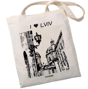 Екошопер BookOpt BK4017 I Love Lviv бежевий