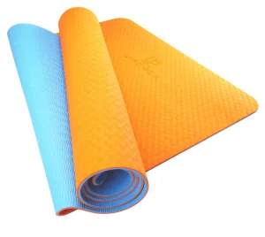 Килимок для йоги та фітнесу U-POWEX TPE Yoga mat Orange/Blue (183х61х0,6)