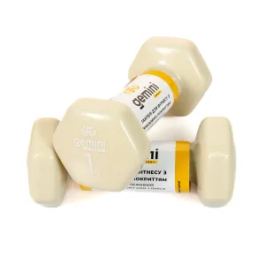 Гантелі Sport для фітнесу з вініловим покриттям 2 шт по 1.0 кг GSD-1.0MILK