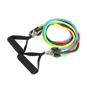 Еспандер трубчастий, набір із 5 джгутів Power Band Комплект Довжина 120 см Різні кольори в комплекті