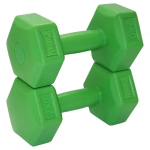 Гантелі композитні PowerPlay 4124 Hercules 2*2 кг. зелені (пара - 2шт.)
