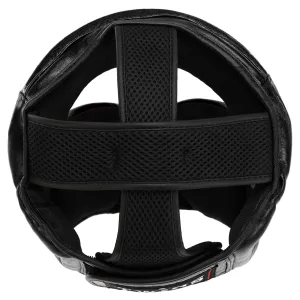 Шолом боксерський з повним захистом шкіряний TWINS розмір чорний S