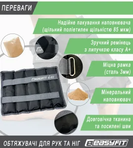 Обтяжувачі для ніг та рук EasyFit - 4 кг пара