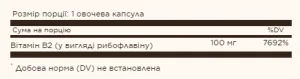 Vitamin B2 100 мг (Riboflavin) - 100 капсул
