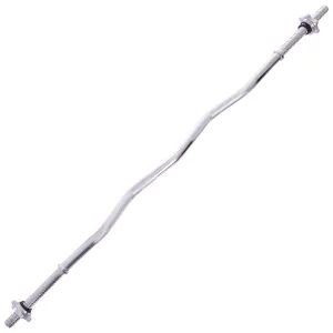 Гриф для штанги сталевий хромований W-подібний із замками довжина 1,2м діаметр 25 мм вага-4,9 кг хром