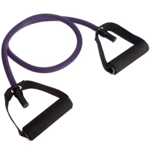 Еспандер трубчастий з ручками та фіксатором дверей довжина 120 см навантаження 22,7 кг фіолетовий