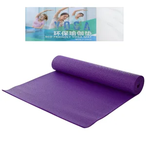 Килимок для фітнесу та йоги PVC GPVC-6PUR 173 см 61 см 6 мм фіолетовий