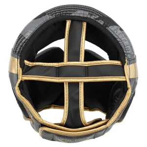 Шолом боксерський з повним захистом чорно-золотий ZHT-1 - L
