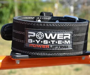 Пояс для пауерліфтингу Power System PS-3800 PowerLifting шкіряний Black - M