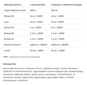 Collagen-Beauty - 20 таблеток полуниця ревінь універсальний