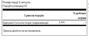 Turmeric 720 мг - 100 капсул