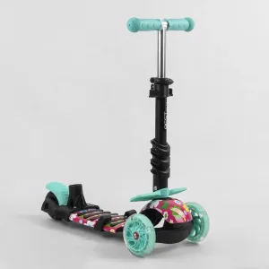 Самокат 5в1 Best Scooter - бірюзовий/рожевий