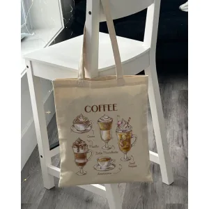 Екошопер BookOpt BK4067 "But first Coffee" бежевий