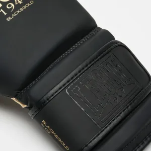 Боксерські рукавиці Leone GN059D Black/Gold 10 унцій (капу в комплекті)