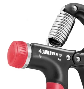 Еспандер кистьовий PowerPlay PP-4323 з регульованим навантаженням 10-40 кг. Strength Grip чорно-червоний