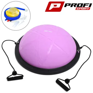 Півсфера для фітнесу з експандерами BOSU Profi Sport MS - Рожевий