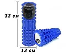 Масажний ролик EasyFit Grid Roller 33 см v.1,2 Синій