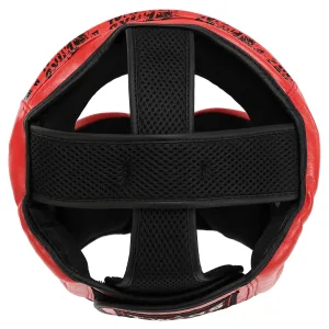 Шолом боксерський з повним захистом шкіряний TWINS розмір Червоний S
