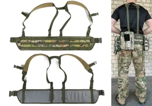 Тактичний пояс розвантажувальний РПС з кріпленнім MOLLE та плечовими лямками мультикам без підсумків
