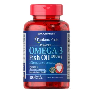 Omega-3 Fish Oil 1000 мг (300 мг Active Omega-3) - 100 софтгель