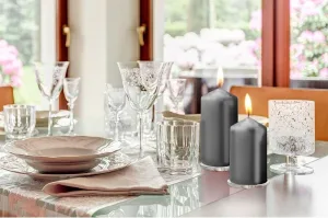 Набір свічок 4 шт. циліндр срібний металик і sw40/60