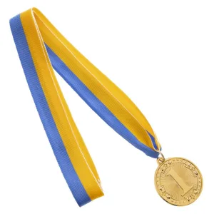 Медаль спортивна зі стрічкою 1 місто 4,5 см