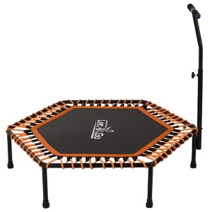 Батут для фитнеса с ручкой Let'sGo 127 см чёрный оранжевый