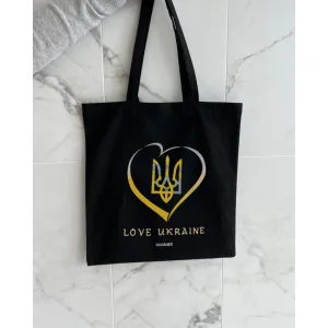 Екошопер BookOpt BK4036 Love Ukraine чорний