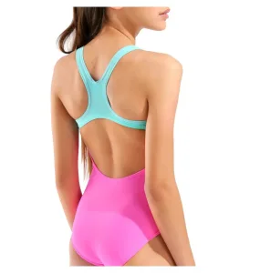 Сплошной купальник Arena Lines Swimsuit Swim Pro Back L детский 164 см розовый