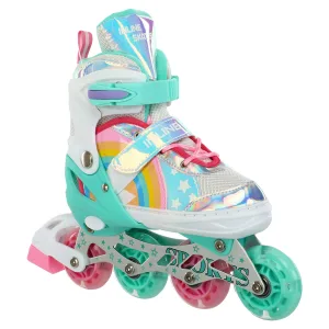 Ролики Best Roller розмір 29-33 біло-бірюзово-рожевий 81097-S