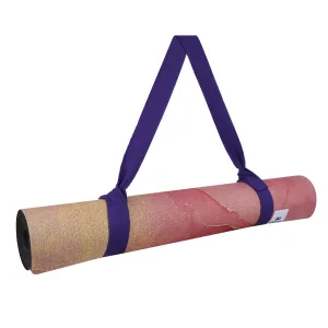 Килимок для йоги каучуковий лляний Sport 183 см 68 см 4 мм Flower