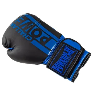 Боксерські рукавиці PowerPlay 3086 Matt Challenger Чорно-Сині 12 унцій