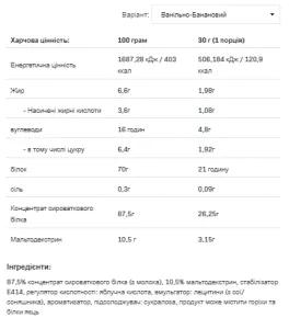 Whey Protein - 2,27 кг Ваніль Банан