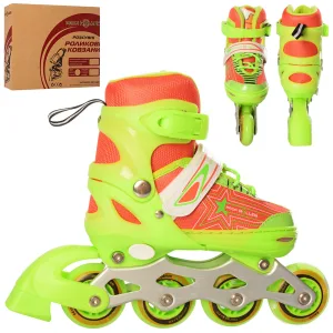 Ролики Profi Roller A 4138-S-GR розмір 31-34 Зелений-Помаранчевий