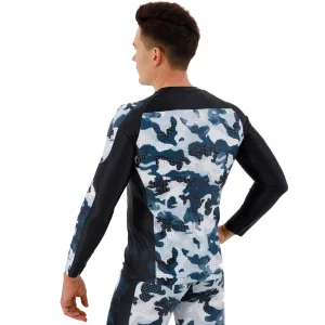 Рашгард лонгслів чоловічий Domino чорний-білий TC210-1 - S