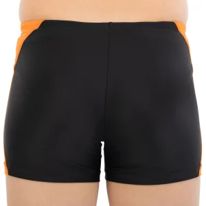 Плавки боксери для хлопчиків для плавання YINGFA вік 4-16 років чорний-оранжевий - 16