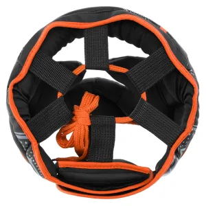 Шолом боксерський з повним захистом PVC TWN Чорно-Помаранчевий XL