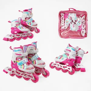 Ролики Best Roller розмір 29-33 рожево-білий 75504-S