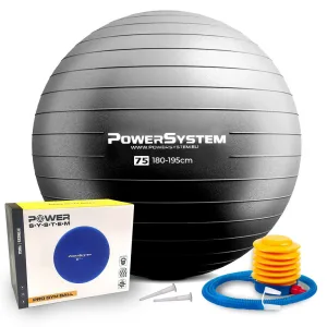 М'яч для фітнесу фітбол Power System PS-4013 Ø75 cm PRO GymbalL Чорний
