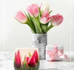 Ароматична свічка в скляному стакані квіти SN 71 s-07