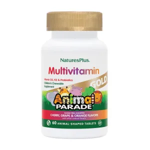 Animal Parade Gold Multivitamin 60 таблеток у формі тварин вишня помаранчевий виноград