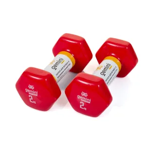 Гантелі Sport для фітнесу з вініловим покриттям 2 шт по 2,0 кг GSD-2.0RED