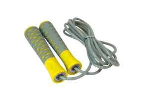 Скакалка PowerPlay 4206 Jump Rope PRO+ сіро-жовта (2,75m.)