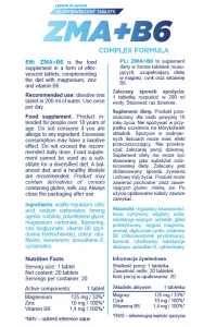 ZMA+B6 - 20 таблеток лимон