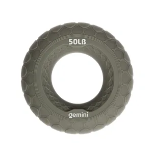 Еспандер кистьовий кільце силікон навантаження 22,5 кг сірий