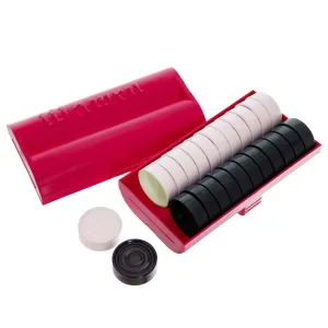 Шашки пластикові у футлярі червоний