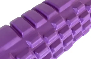 Масажний ролик EasyFit Grid Roller 33 см v.1,1 міцний масажер фіолетовий