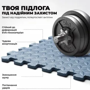 Puzzle Mat (Chevron) PowerPlay PP_4414 EVA Puzzle Mat 120x120x1.2 cm Light Blue